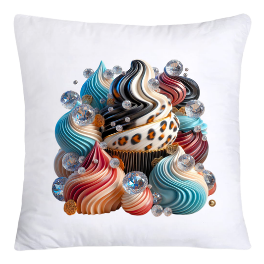 Wild Animal Print Cupcake 18x18 Throw Pillow Covers-4221