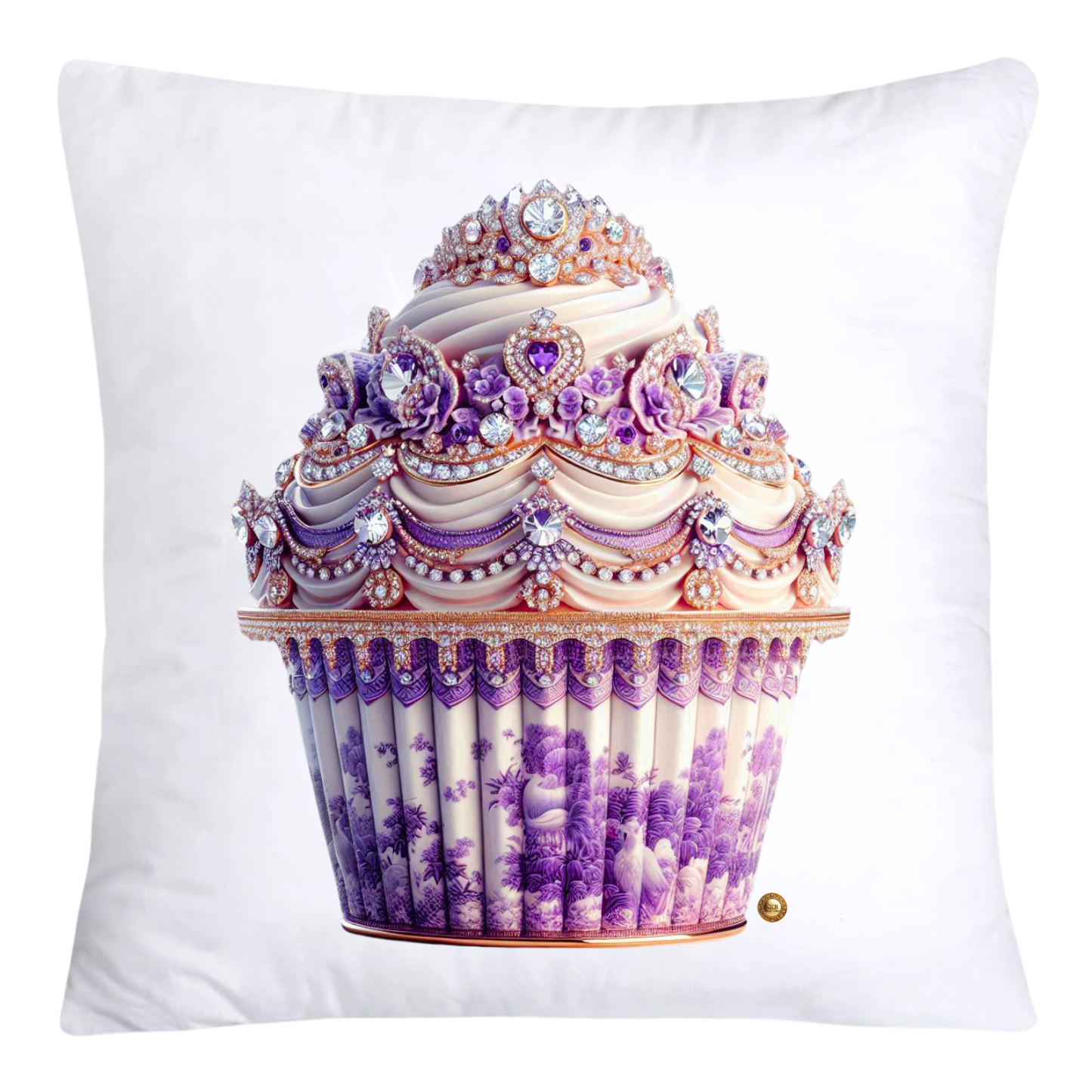 18x18 Purple Willow Whimsical Cupcake Pillow Covers-3987