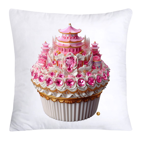 Pink Willow Chinoiserie Cupcake Throw Pillow Covers 18X18-565
