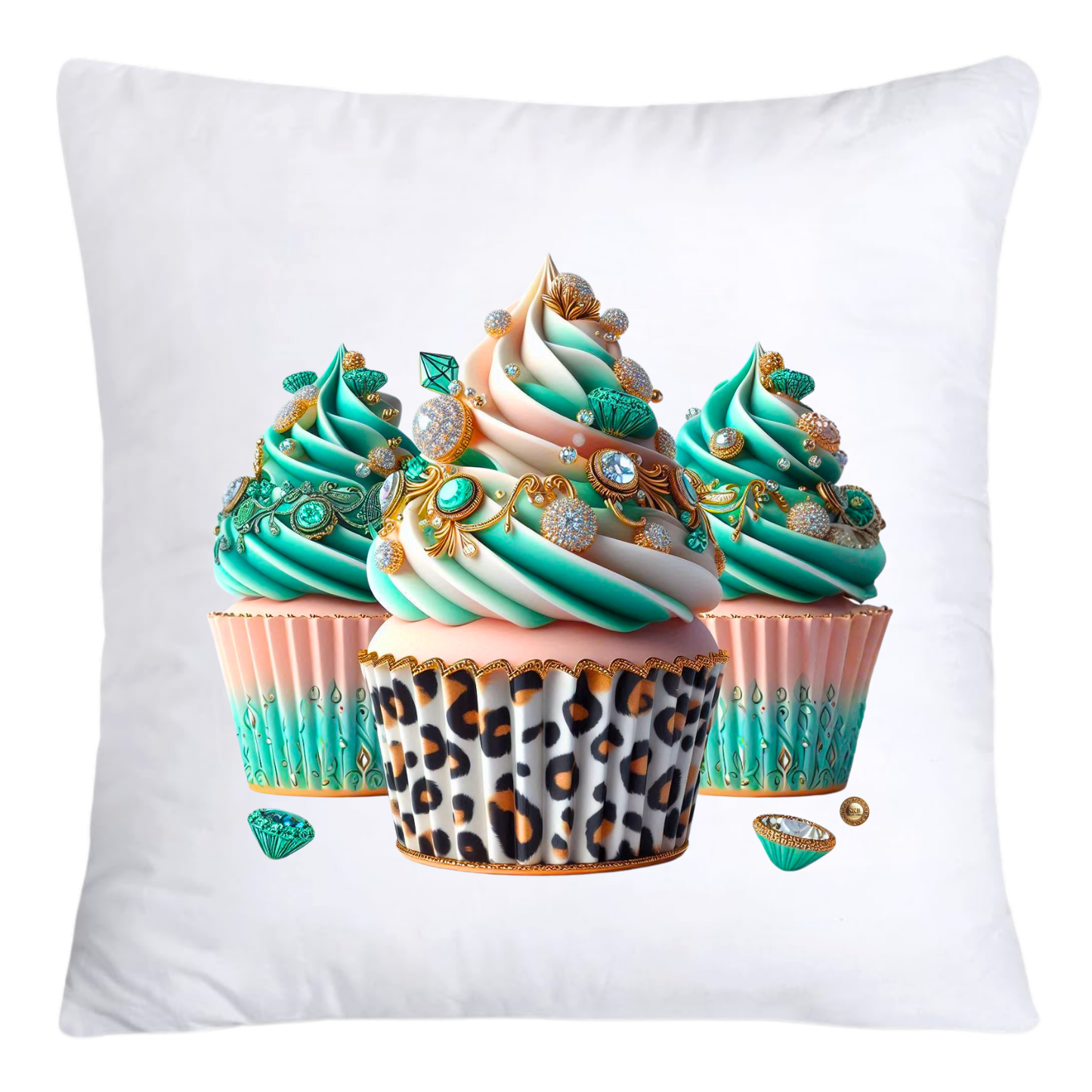 Wild Animal Print Cupcake 18x18 Throw Pillow Covers-4212