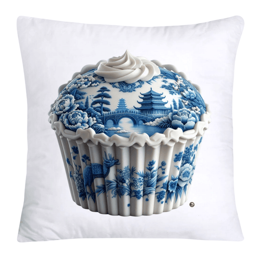 Blue Willow 18x18 Chinoiserie Cupcake Throw Pillow Covers-3780