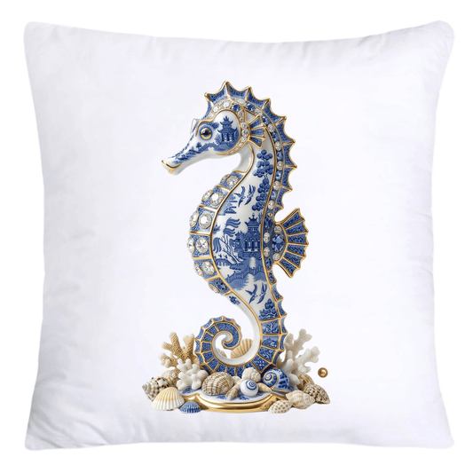 Blue Willow Gorgeous Seahorse Pillow Covers-5569