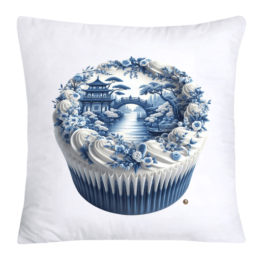 Blue Willow 18x18 Chinoiserie Cupcake Throw Pillow Covers-3786