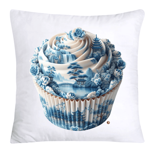 Blue Willow 18x18 Chinoiserie Cupcake Throw Pillow Covers-3779