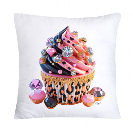 Wild Animal Print Cupcake Throw Pillow Covers 18X18-426