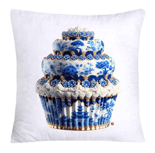 Blue Willow 18x18 Chinoiserie Cupcake Throw Pillow Covers-3909