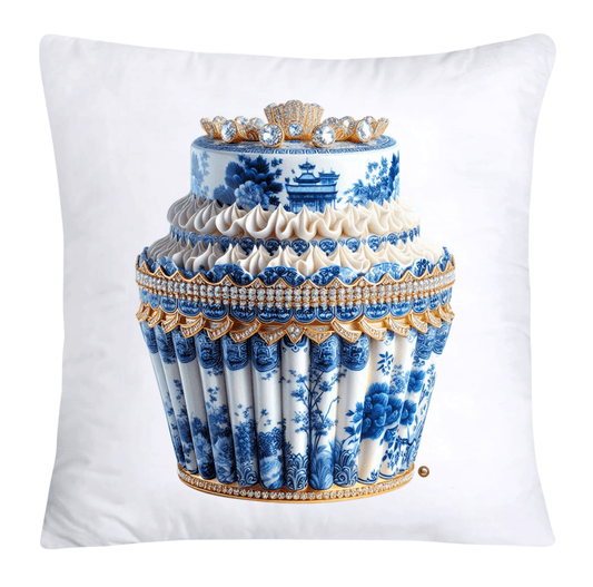 Blue Willow 18x18 Chinoiserie Cupcake Throw Pillow Covers-3908