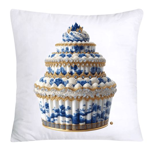 Blue Willow 18x18 Chinoiserie Cupcake Throw Pillow Covers-3874