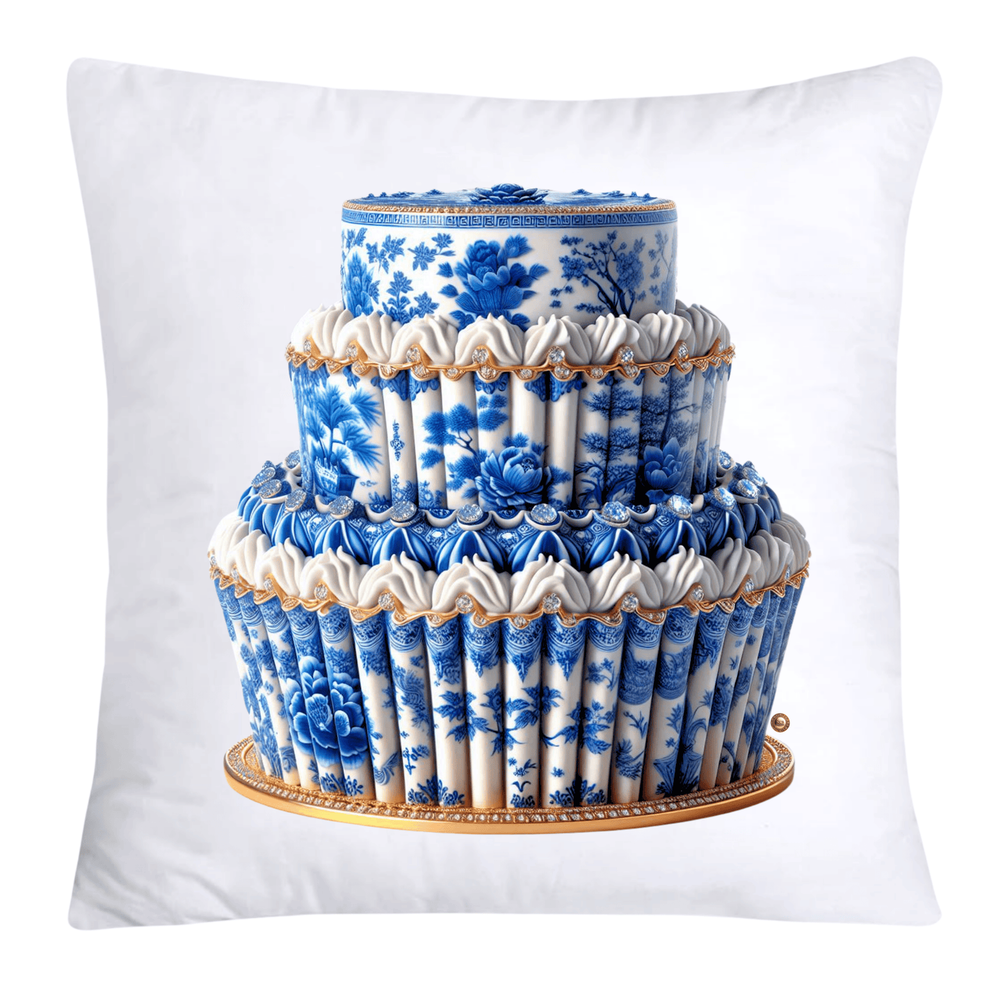 Blue Willow 18x18 Chinoiserie Cupcake Throw Pillow Covers-3911