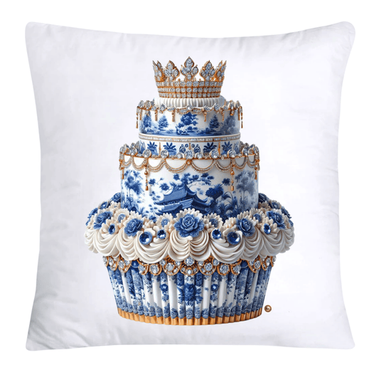 Blue Willow 18x18 Chinoiserie Cupcake Throw Pillow Covers-4926