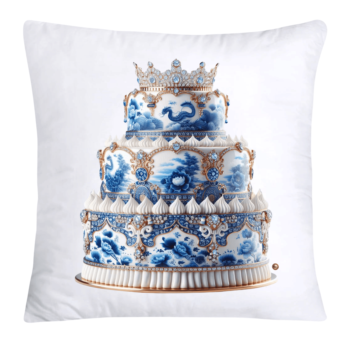 Blue Willow Sweet Cake 18x18 Pillow Covers-4915