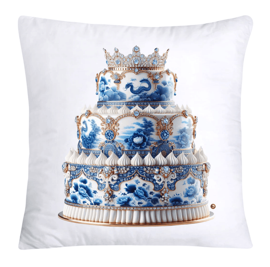 Blue Willow Sweet Cake 18x18 Pillow Covers-4915