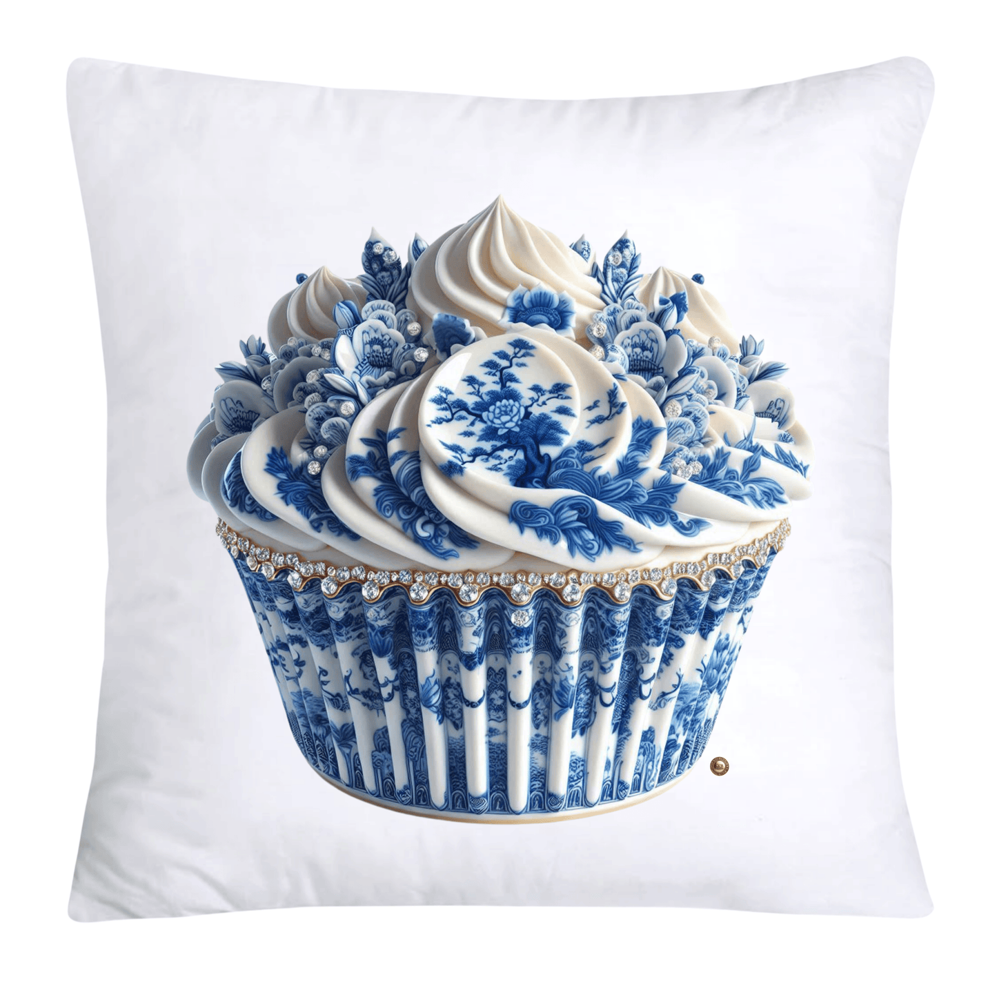 Blue Willow 18x18 Chinoiserie Cupcake Throw Pillow Covers-3891