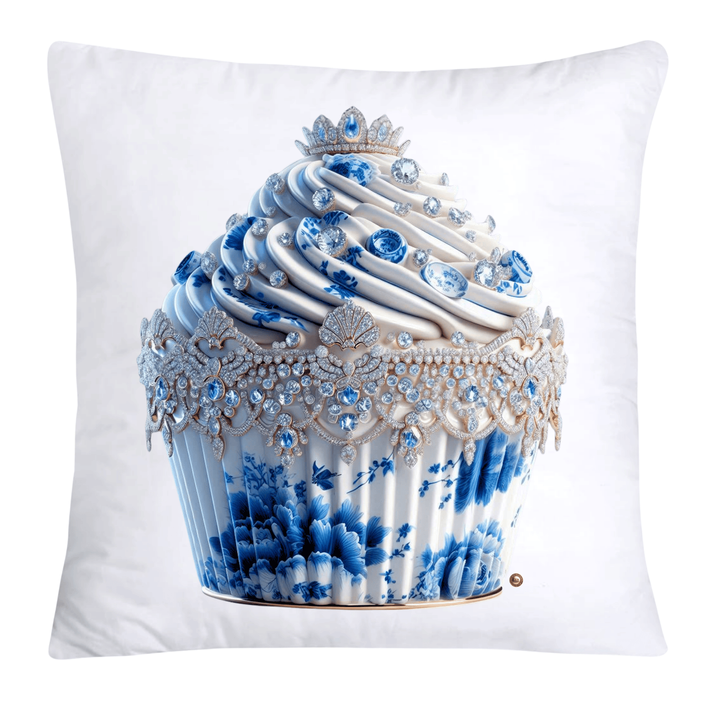 Blue Willow 18x18 Chinoiserie Cupcake Throw Pillow Covers-3881