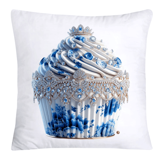 Blue Willow 18x18 Chinoiserie Cupcake Throw Pillow Covers-3881