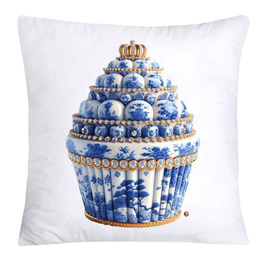 Blue Willow 18x18 Chinoiserie Cupcake Throw Pillow Covers-3910