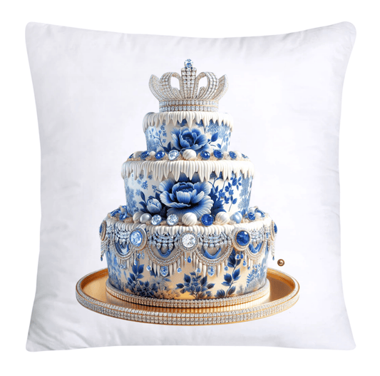 Blue Willow Sweet Cake 18x18 Pillow Covers-4918