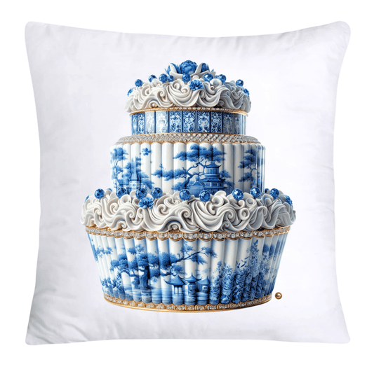 Blue Willow 18x18 Chinoiserie Cupcake Throw Pillow Covers-3897
