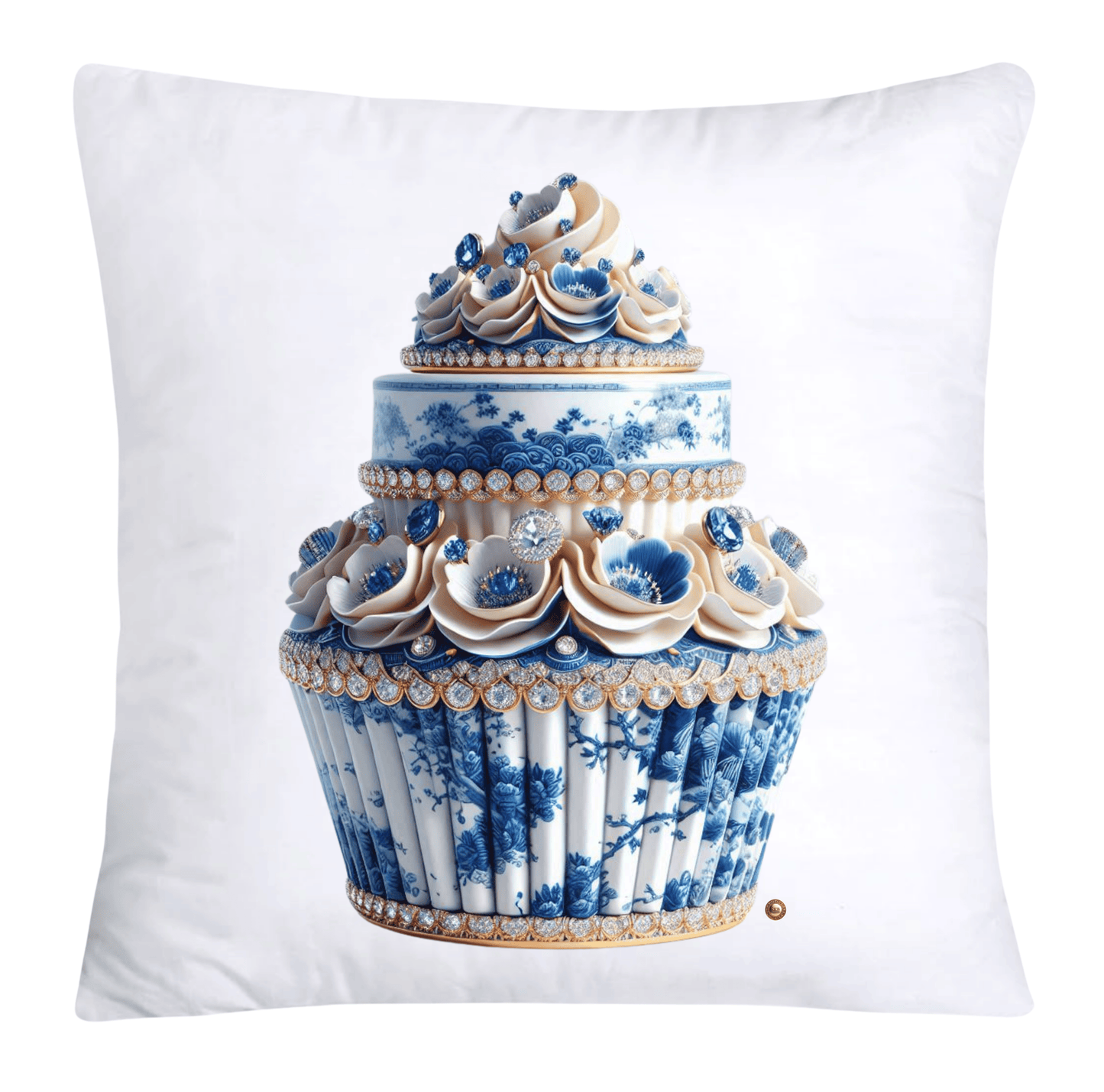 Blue Willow 18x18 Chinoiserie Cupcake Throw Pillow Covers-3873