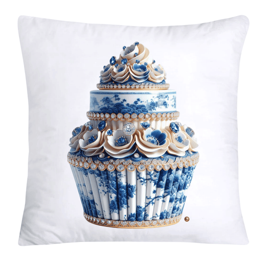 Blue Willow 18x18 Chinoiserie Cupcake Throw Pillow Covers-3873