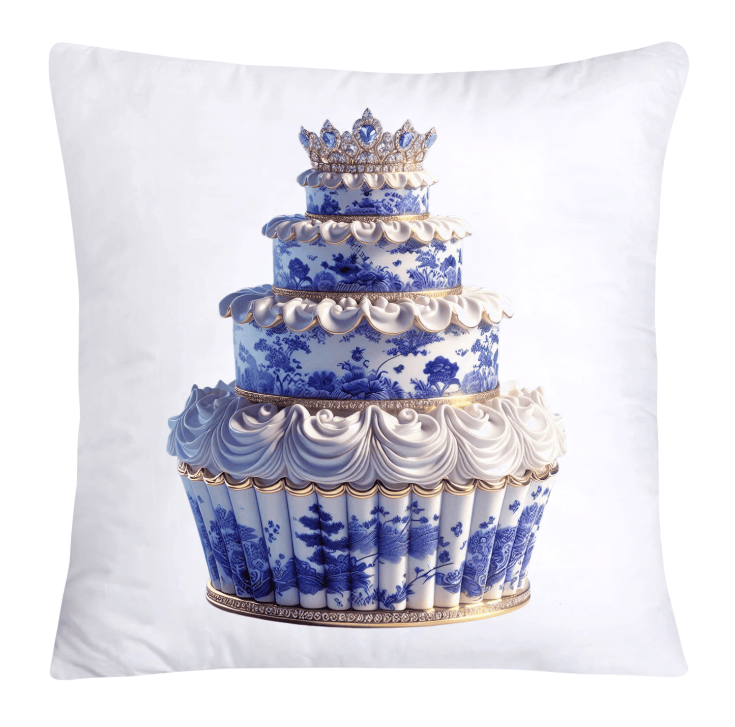 Blue Willow 18x18 Chinoiserie Cupcake Throw Pillow Covers-4920