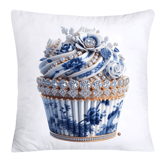 Blue Willow 18x18 Chinoiserie Cupcake Throw Pillow Covers-3866