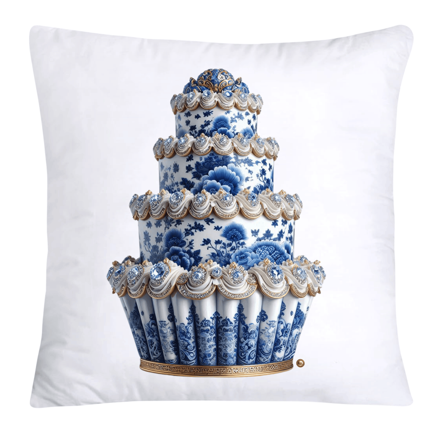 Blue Willow 18x18 Chinoiserie Cupcake Throw Pillow Covers-3906