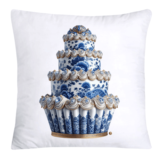 Blue Willow 18x18 Chinoiserie Cupcake Throw Pillow Covers-3906