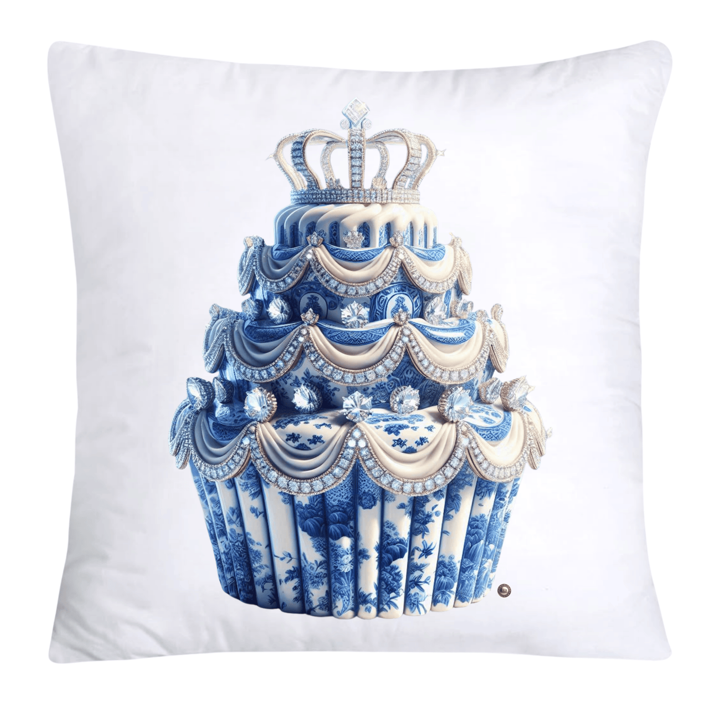Blue Willow 18x18 Chinoiserie Cupcake Throw Pillow Covers-3859