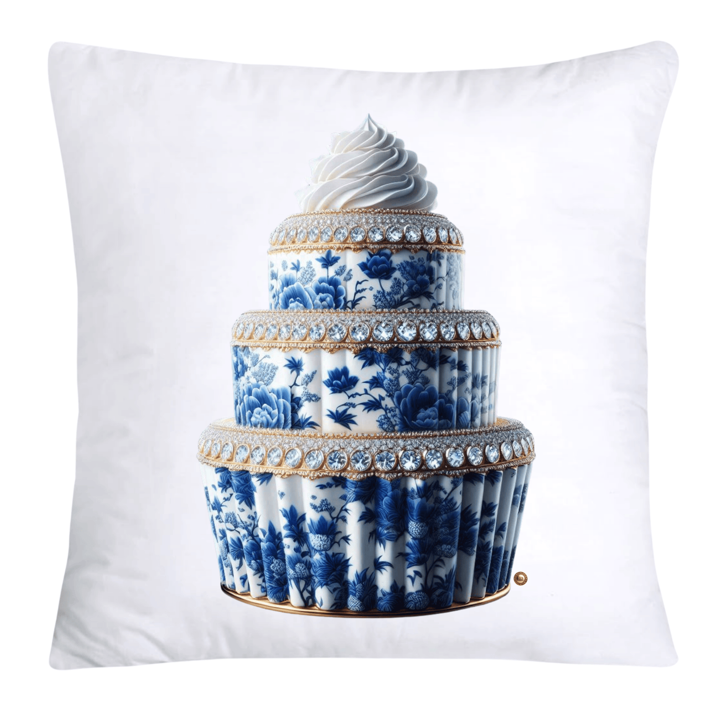 Blue Willow 18x18 Chinoiserie Cupcake Throw Pillow Covers-4924