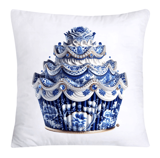 Blue Willow 18x18 Chinoiserie Cupcake Throw Pillow Covers-3876