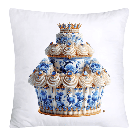 Blue Willow 18x18 Chinoiserie Cupcake Throw Pillow Covers-4928