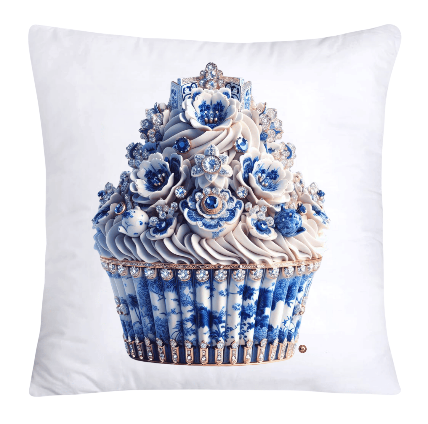 Blue Willow 18x18 Chinoiserie Cupcake Throw Pillow Covers-4922