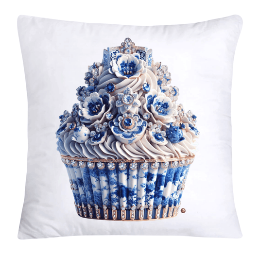 Blue Willow 18x18 Chinoiserie Cupcake Throw Pillow Covers-4922