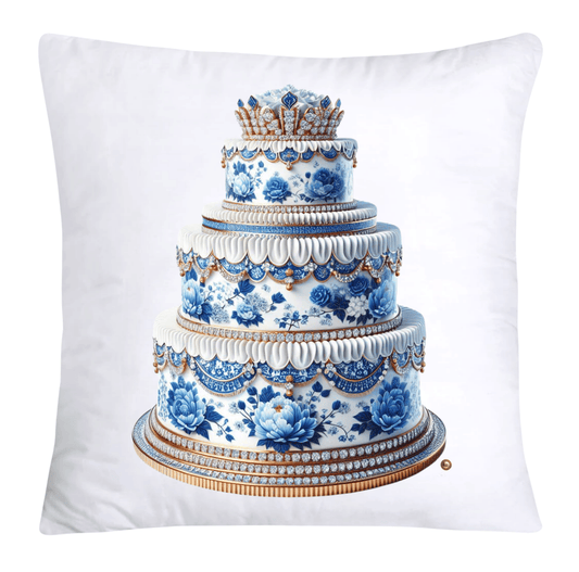 Blue Willow Sweet Cake 18x18 Pillow Covers-4913
