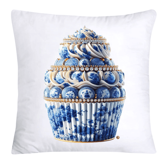 Blue Willow 18x18 Chinoiserie Cupcake Throw Pillow Covers-3883