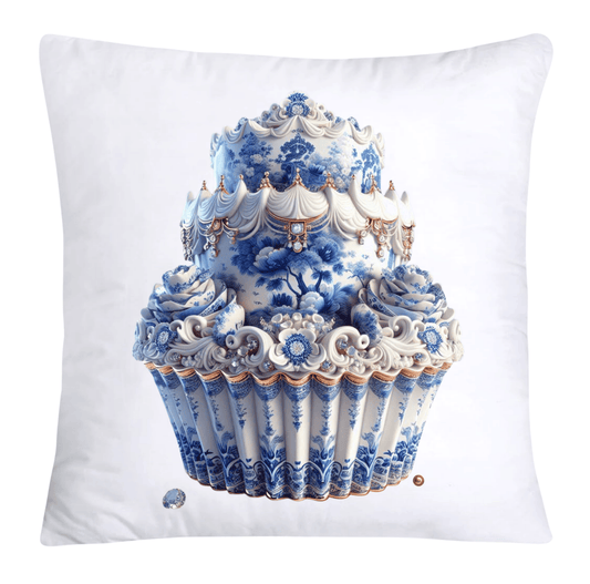 Blue Willow 18x18 Chinoiserie Cupcake Throw Pillow Covers-3865