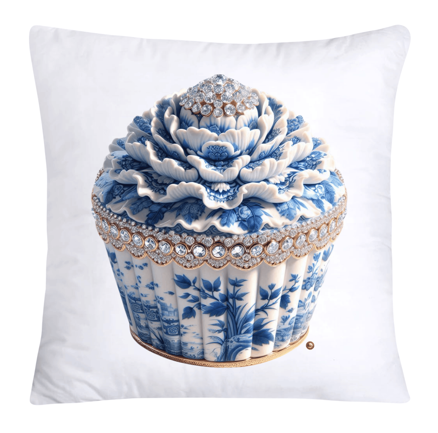 Blue Willow 18x18 Chinoiserie Cupcake Throw Pillow Covers-3872