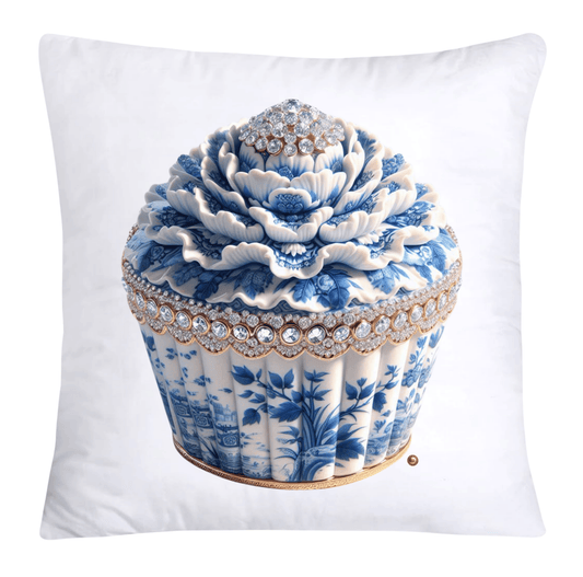 Blue Willow 18x18 Chinoiserie Cupcake Throw Pillow Covers-3872