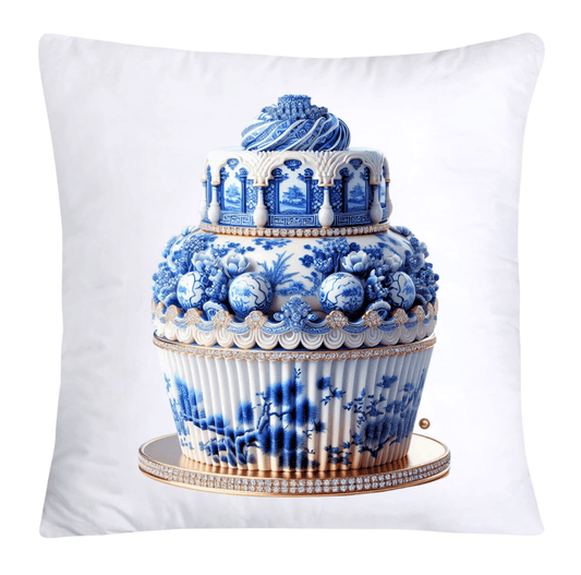 Blue Willow 18x18 Chinoiserie Cupcake Throw Pillow Covers-3904