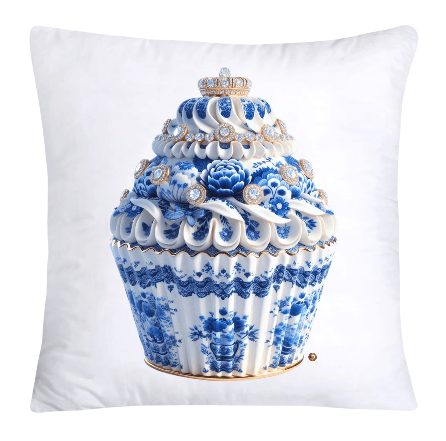 Blue Willow 18x18 Chinoiserie Cupcake Throw Pillow Covers-4947