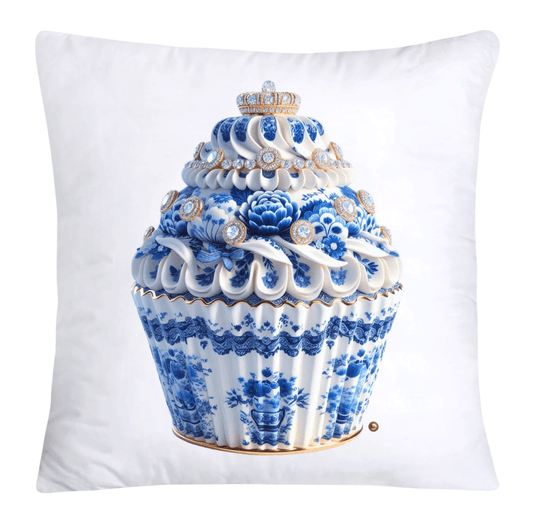 Blue Willow 18x18 Chinoiserie Cupcake Throw Pillow Covers-4947