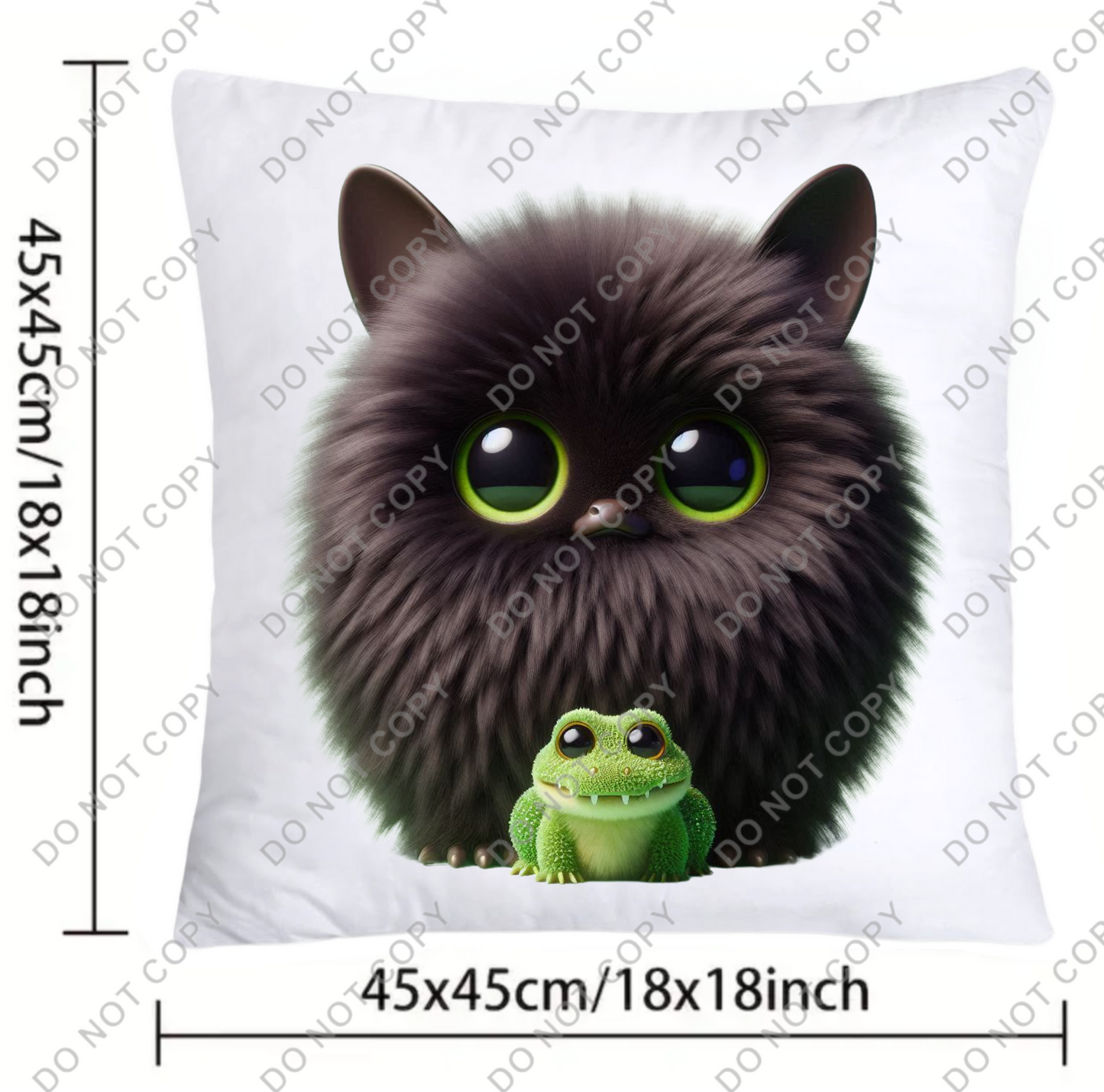 Furry Cajun Swamp Monster and His Pet Gator Pillow Covers-688