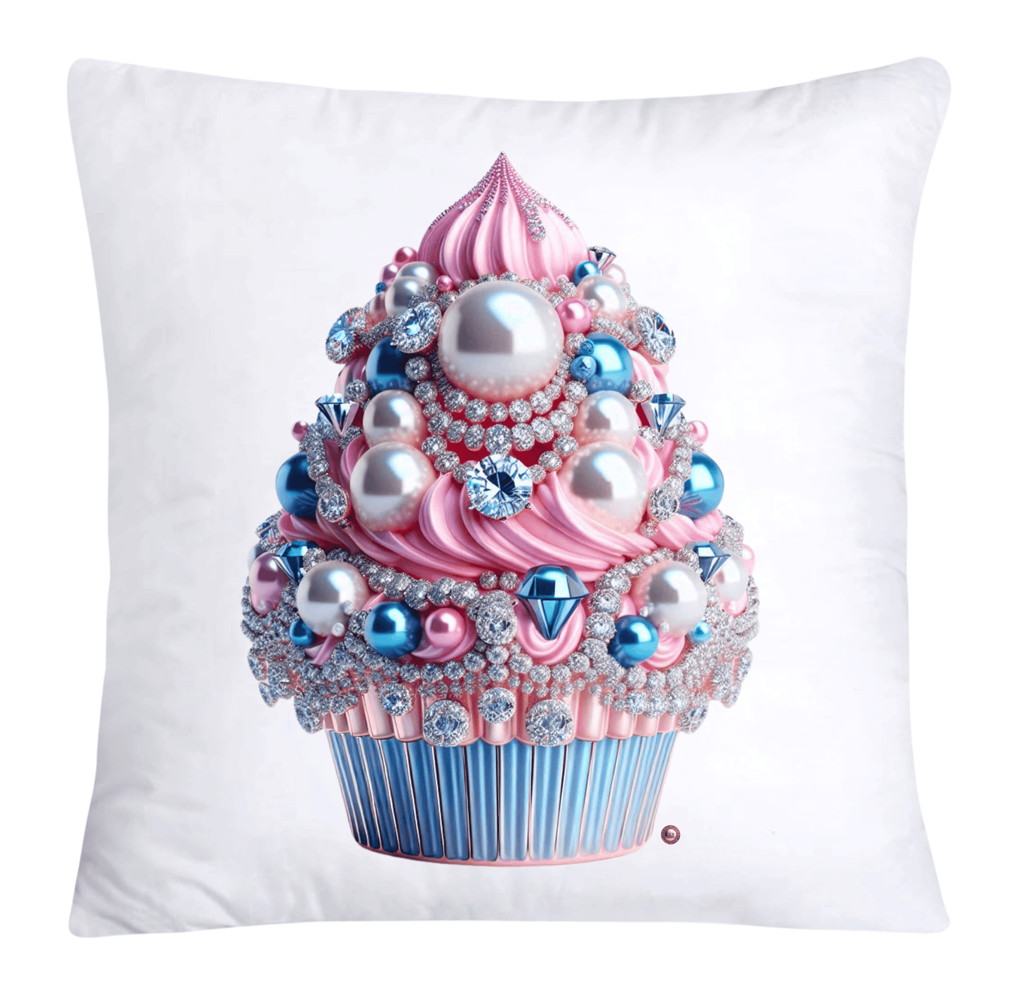 Cotton Candy Pink and Blue Cupcake Pillow Covers-3300