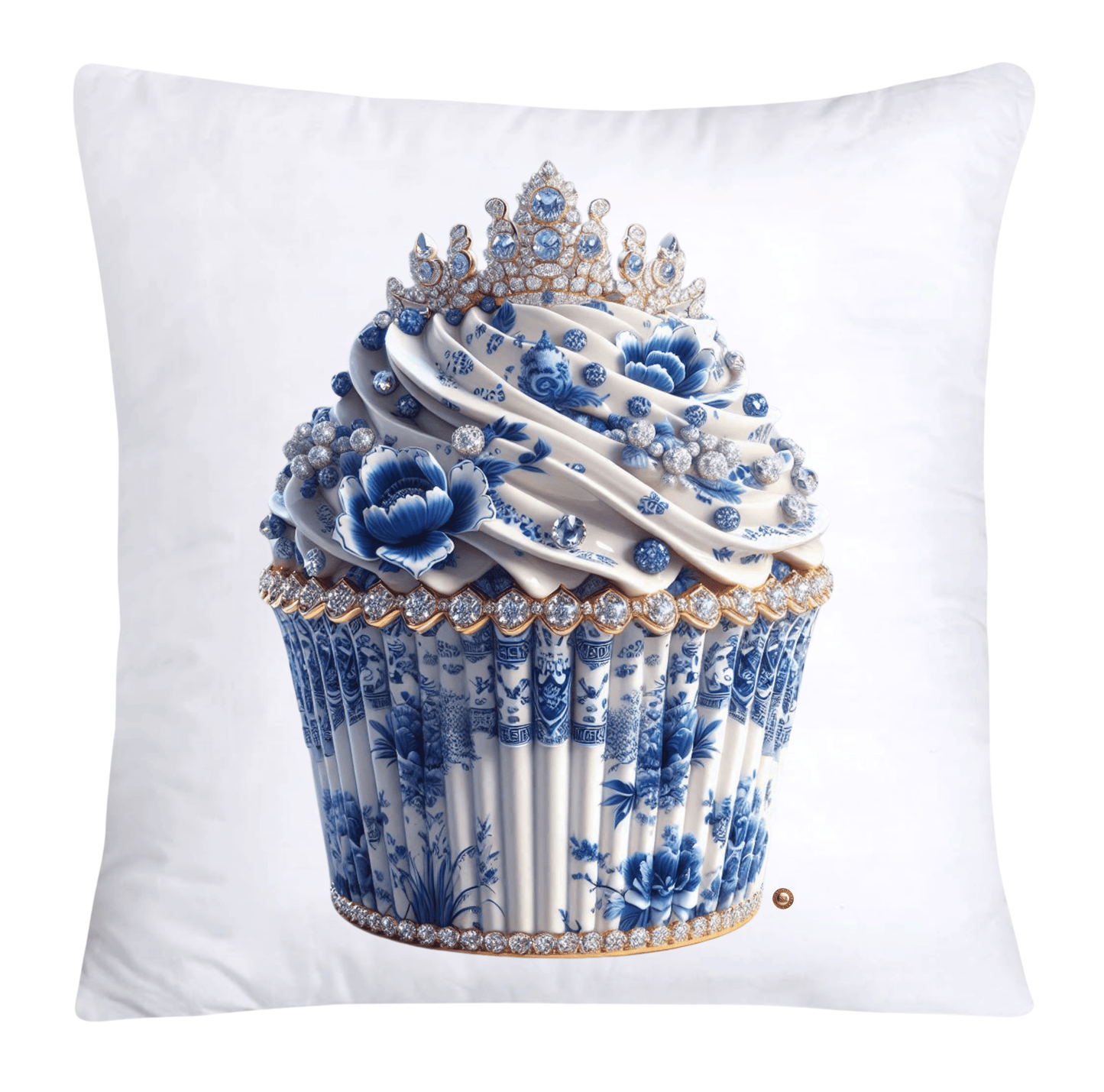 Blue Willow 18x18 Chinoiserie Cupcake Throw Pillow Covers-3887