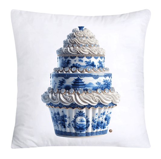 Blue Willow 18x18 Chinoiserie Cupcake Throw Pillow Covers-3899