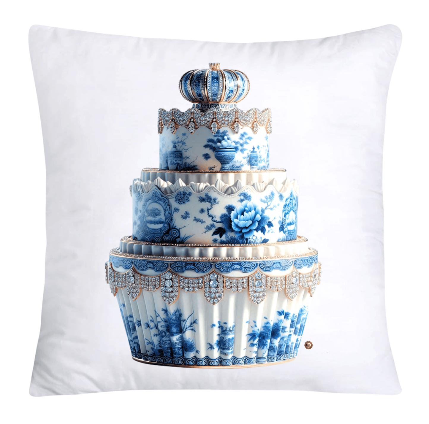 Blue Willow 18x18 Chinoiserie Cupcake Throw Pillow Covers-3912