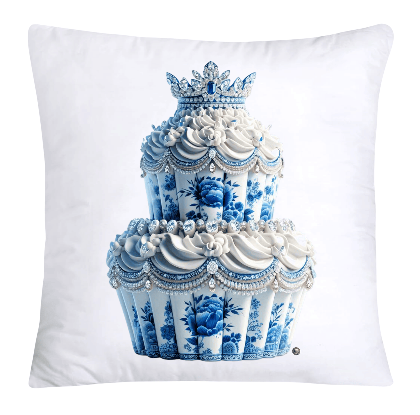 Blue Willow 18x18 Chinoiserie Cupcake Throw Pillow Covers-3888