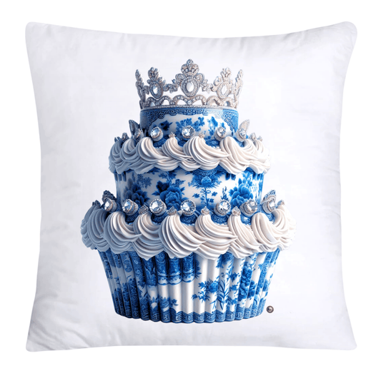 Blue Willow 18x18 Chinoiserie Cupcake Throw Pillow Covers-4961