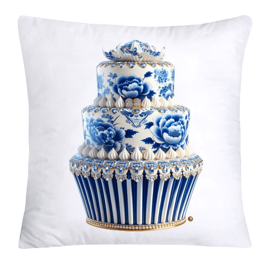 Blue Willow 18x18 Chinoiserie Cupcake Throw Pillow Covers-3882